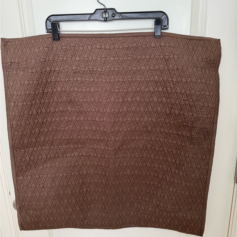 Restoration Hardware Brown Quilted Pillow Covers